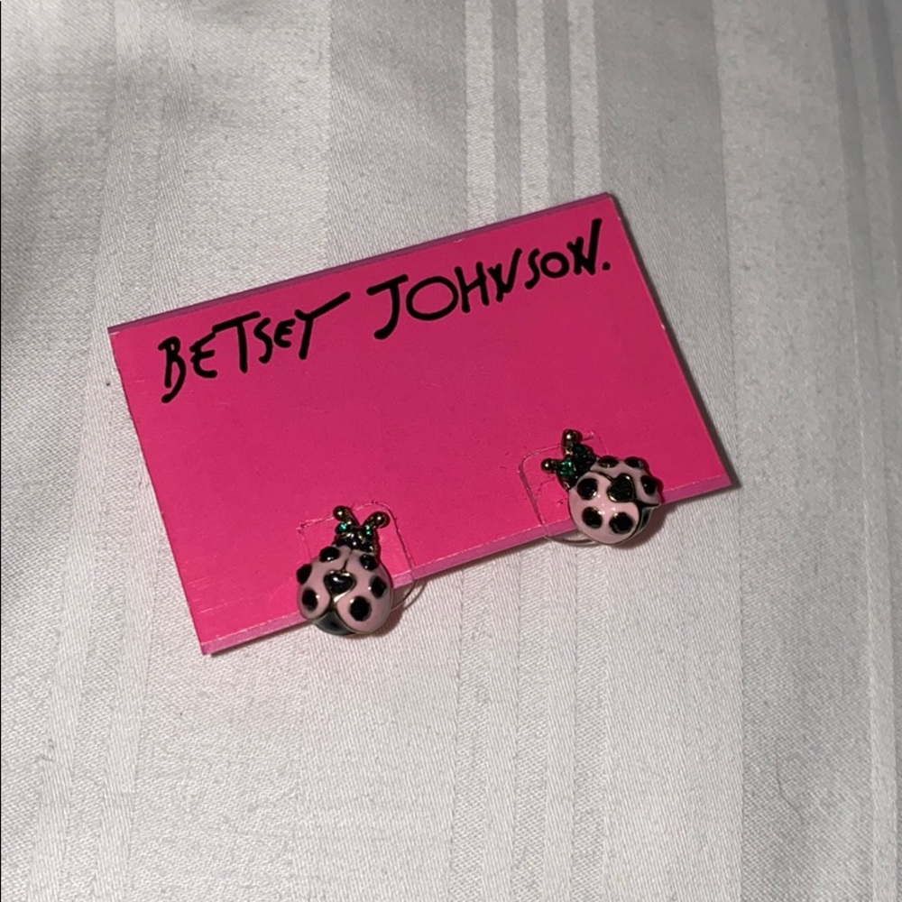 Ladybug Betsy Johnson stud earrings
